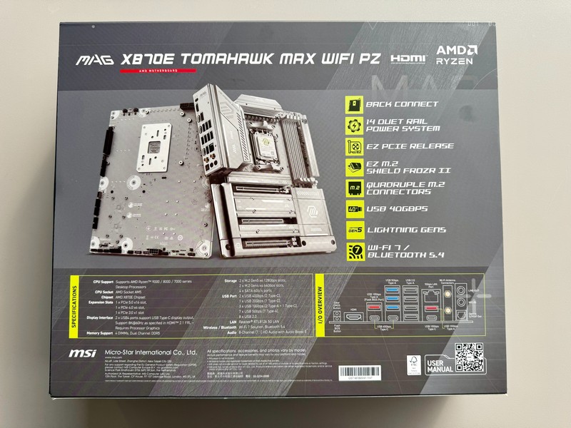 ביקורת: לוח אם MSI MAG X870E TOMAHAWK MAX WIFI PZ