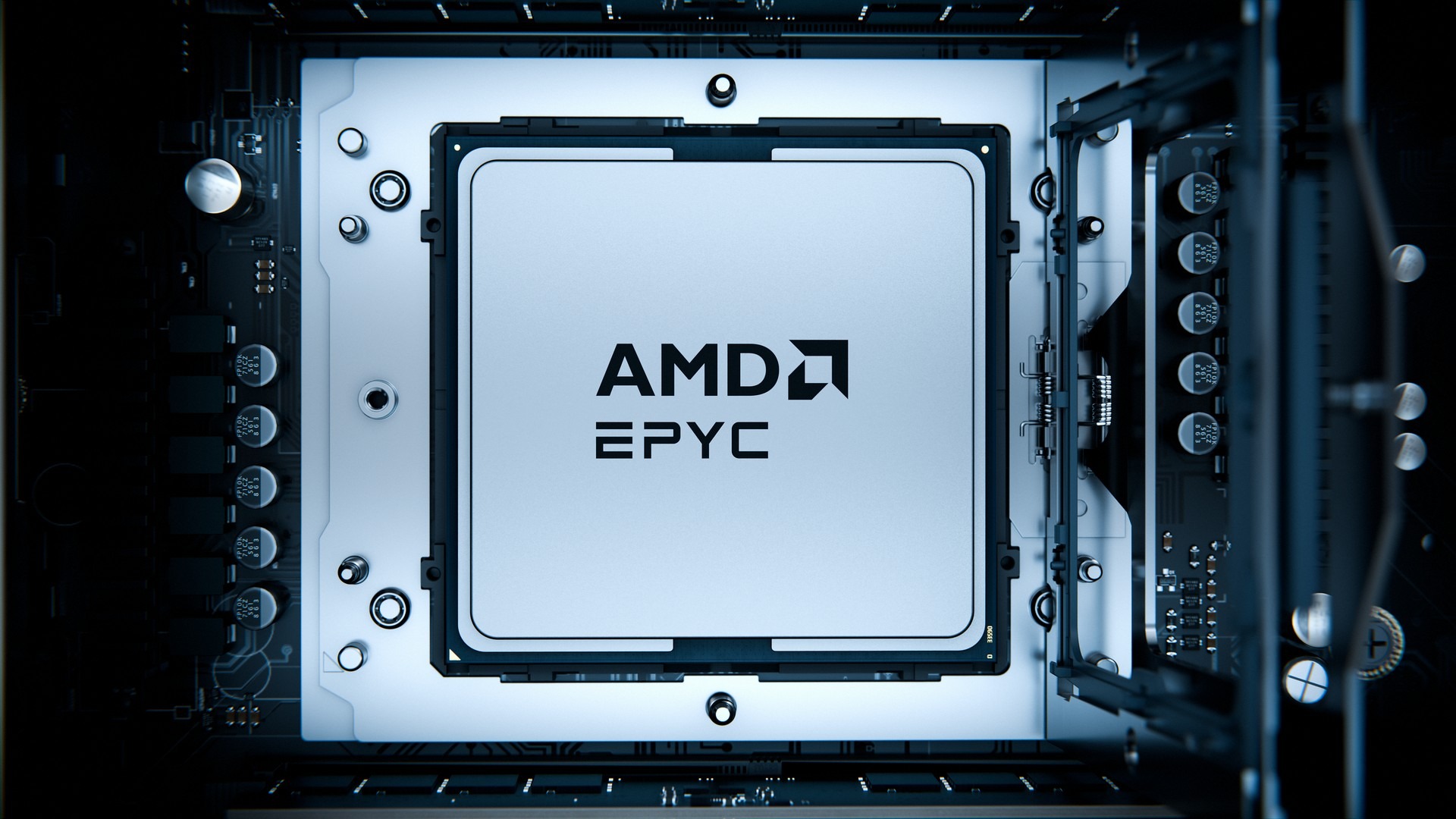מעבד AMD EPYC מותקן בשרת
