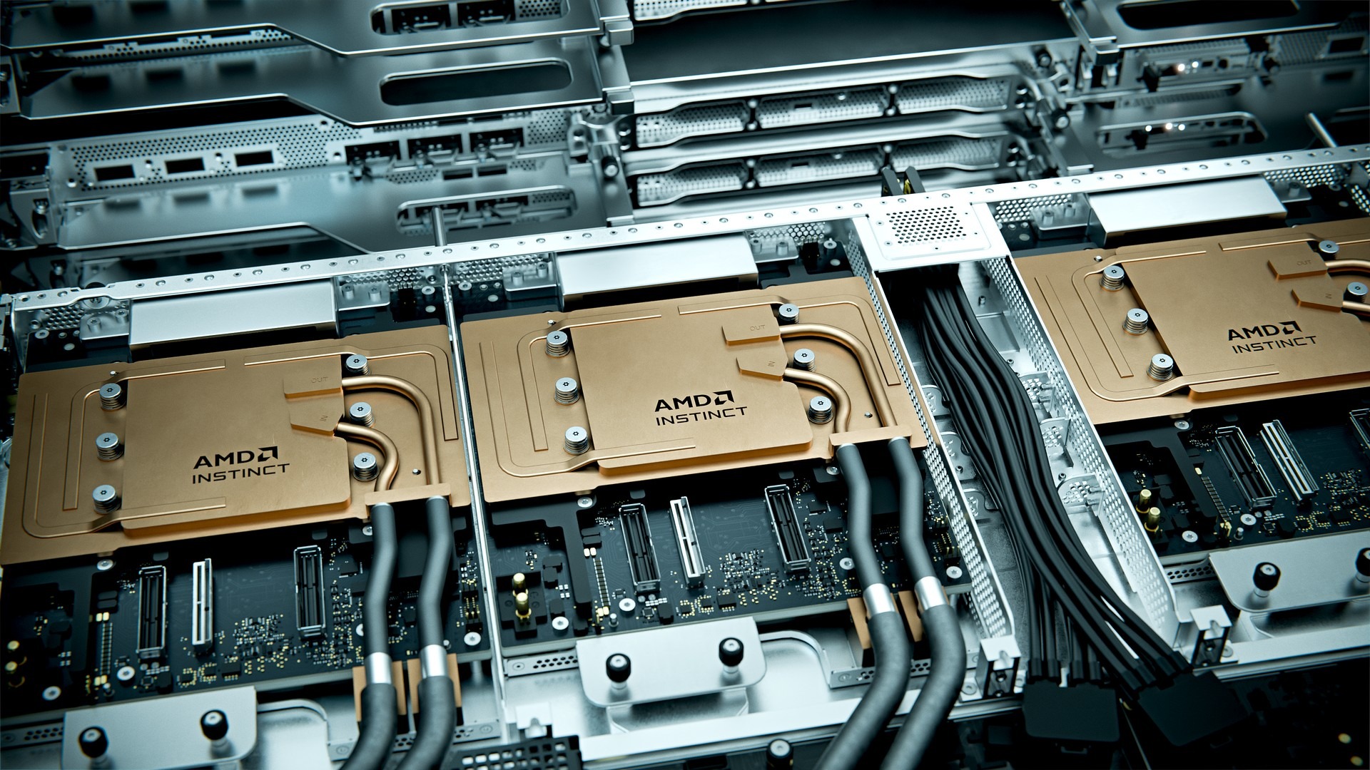 מערכת Rack עם מאיצי AMD Instinct