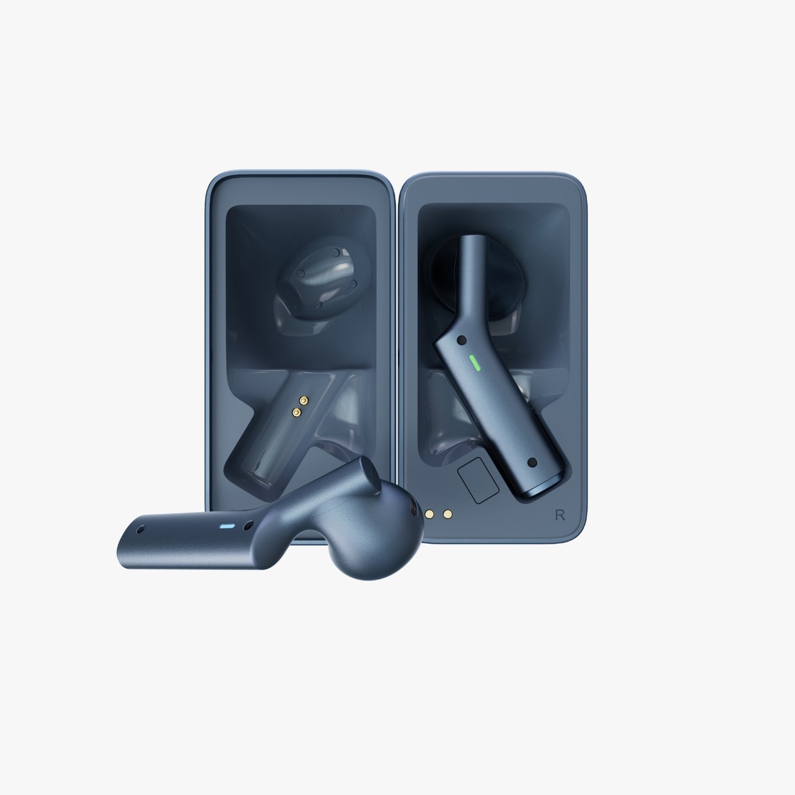 אוזניות התרגום של Timekettle במארז הטעינה